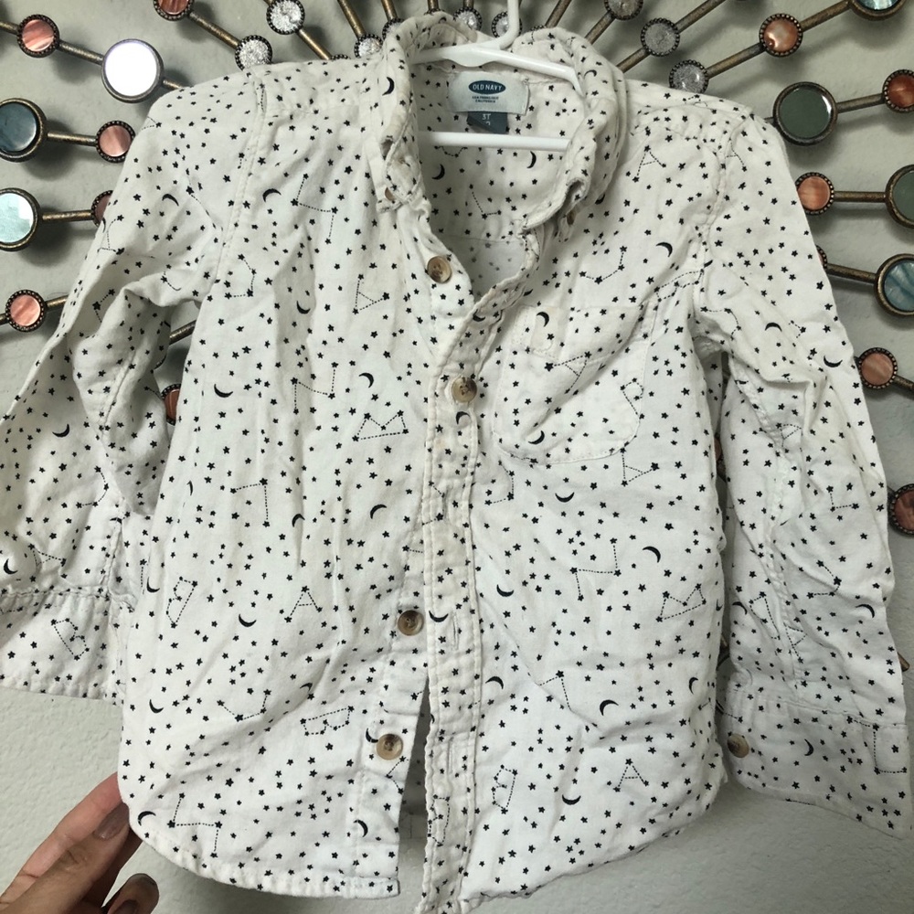 Boys 3T constellation button up